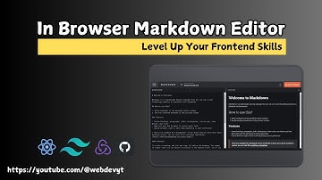 Live Coding: Building an In-Browser Markdown Editor with React & Tailwind CSS from scratch!