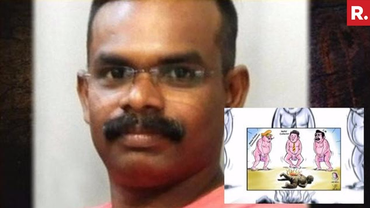 Protest Against Cartoonist Bala's Arrest In Chennai