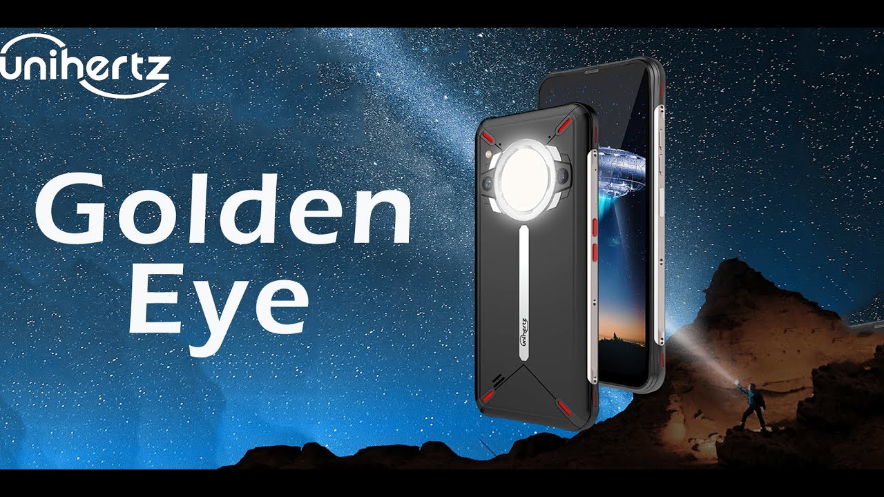 Unihertz Golden Eye - 5G Slim Rugged Camping Light Smartphone for Explorers