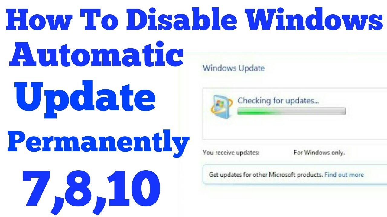 How To Disable Windows Automatic Update Permanently ??? - YouTube