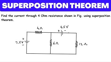 Superposition Theorem Solved Example | Electric Circuits | Network Analysis | Network Theory
