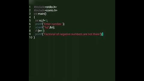 Factorial of a number in C program  | C programming