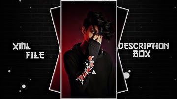 WELCOME TO MY DARK SIDE 😈|| ATTITUDE XML || NEW 3D XML FILE 🎟️ . @nobodyEditz305