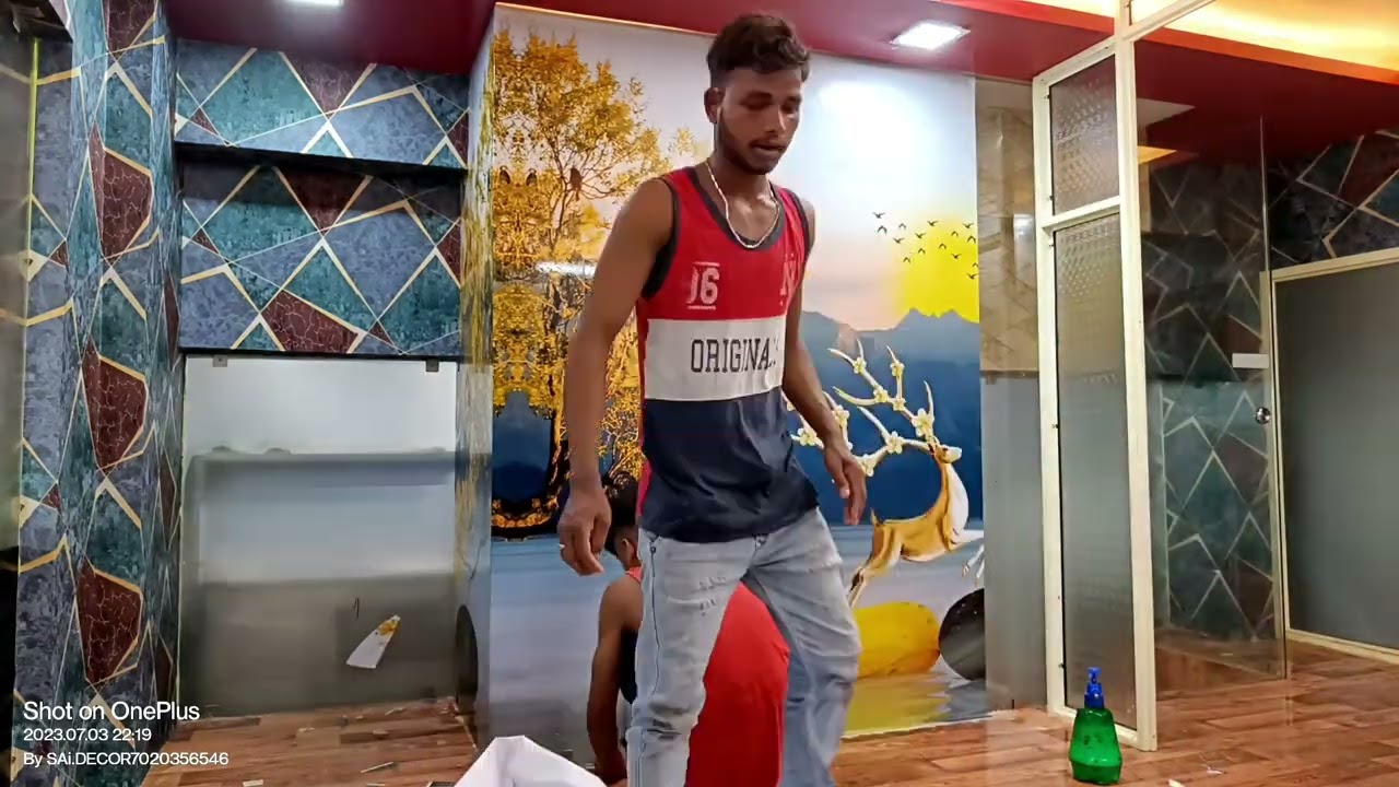 Side wall Fitting costamized wallpaper 