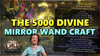 [PoE] Spending 5000 Divines to craft a Mirror tier strength stacking wand  Stream Highlights #842