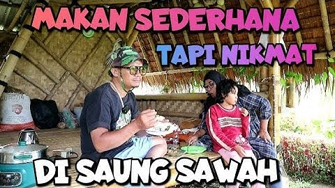 MAKAN NIKMAT DI SAUNG SAWAH HANYA DENGAN SAYUR DAUN SINGKONG#makannikmat #saungsawah
