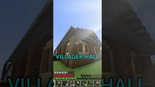 VILLAGER HALLCOMPLETE #design #minecraft #mcbuilds #gaming #minecraftshorts #survivalworld