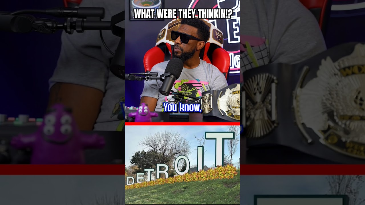 Who DESIGNED THIS IN DETROIT!? 🤣  #detroit #hollywoodsign #welcomesign #news #trending #shorts