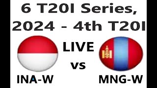 Mongolia Women vs Indonesia, 6 T20I Series, 2024 - 4th T20I