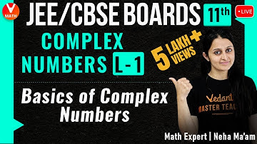 Complex Numbers L-1 | Basics of Complex Numbers | Class 11 | JEE Maths 2022 | Neha Agrawal | Vedantu