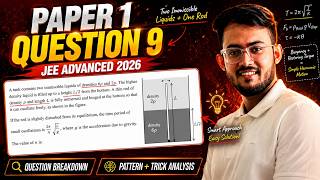 JEE Advanced 2026 (Paper 1) Q9 | Buoyancy and Simple Harmonic Motion
