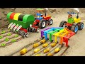 Top diy tractor making mini new plow  sower machine  diy planting and harvesting peanut  hp mini