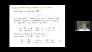 Sebastian Walcher, Reaction networks: Reduction of dimension and critical parameters