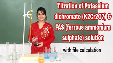 FAS titration with K2CR2O7 using internal indicator #chemistry #practical #titration