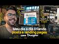 Bastidores criando POSTS e LANDING PAGES | Processo criativo com IA e alterações
