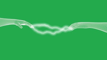 Green Screen : AMAZING !! 3 Different Animations with 2 Human Arms in Wireframe touch