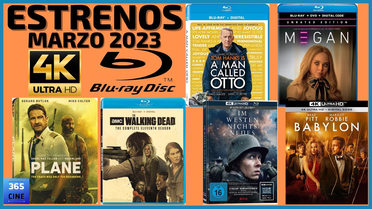 Nuevos lanzamientos Blu-ray y 4K Ultra HD MARZO 2023: Megan, Babylon,  Plane, The Whale y mucho mas!! 