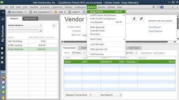QuickBooks Tutorial / Entering Expenses in QuickBooks