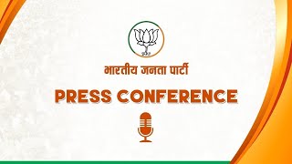 BJP press briefing at party headquarters in New Delhi.