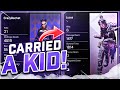 This KID WAS NEW TO APEX LEGENDS.. So i Carried him to Victory!