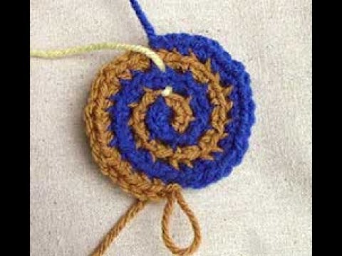 Download Crochet Spiral Circle with 2 Colors - YouTube
