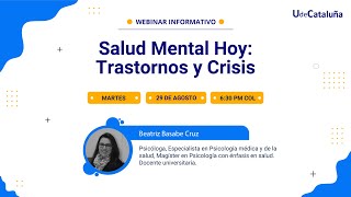 WEBINAR - Salud Mental Hoy  Trastornos y Crisis - UdeCataluña