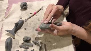 Southern resident orcas, ceramic sculpture tutorial
