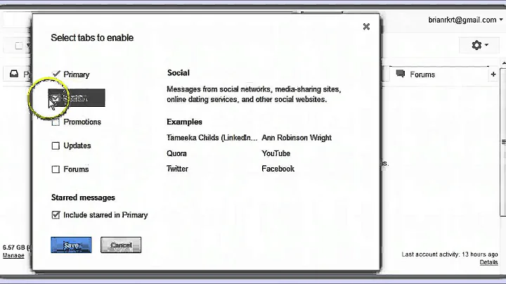New Gmail Tabs