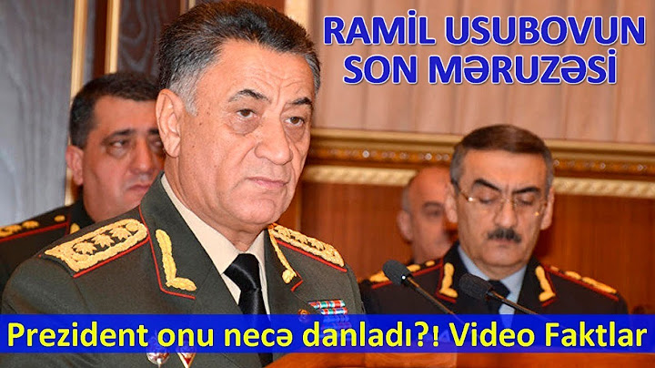 Ramil Usubovun son məruzəsi - Prezident onu necə danladı?! Video Faktlar