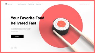 Food Delivery Website using Adobe Xd & Adobe Dimension - Speed Art
