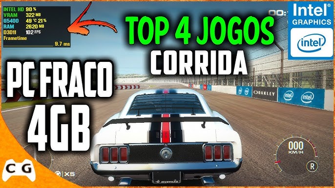 Os Melhores Jogos de Corrida Para PC Fraco Notebook Fraco Sem Placa de  Vídeo 2gb de RAM 2019 