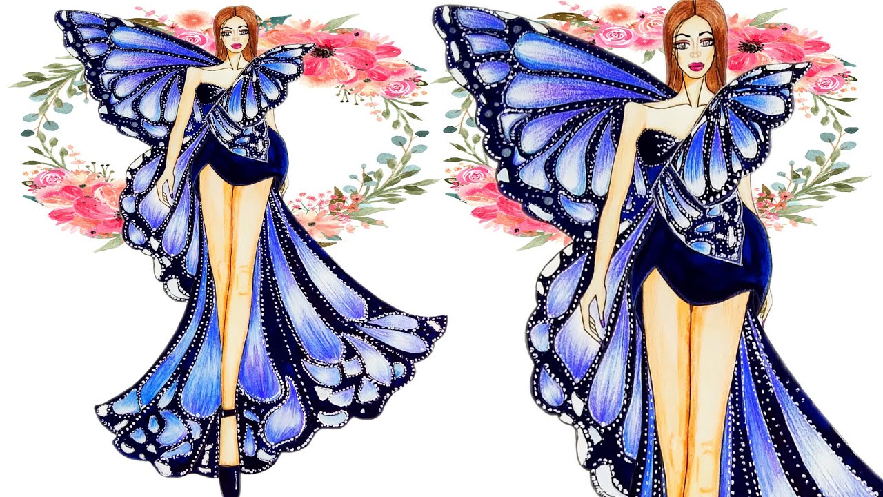 Blue Morpho Butterfly inspired Dress ...