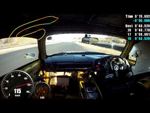 2015.3.28  本庄ﾌﾘｰ走行　43秒56　(Z2☆)