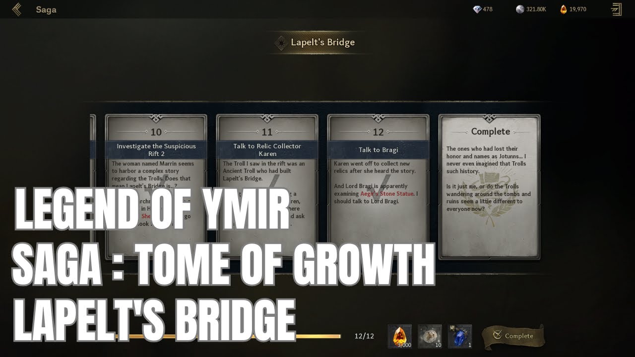 Legend of YMIR | SAGA: Tome of Growth | Lapelt's Bridge | Tips & Guide