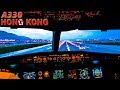 Piloting the Airbus A330 out of Hong Kong