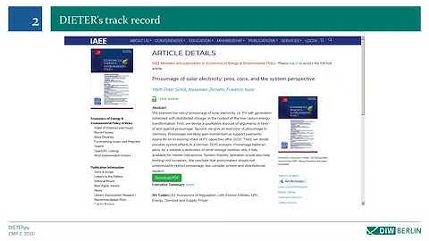 DIETERpy: a Python framework for the Dispatch and Investment Evaluation Tool w Endogenous Renewables