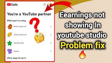Estimated revenue not showing in youtube studio problem fix / Earning not showing in youtube studio/
