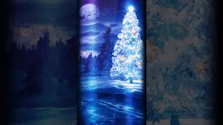 Winter snow night scene Animated
