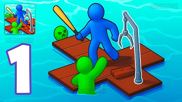 Zombie Raft Gameplay Walkthrough Part 1 - Tutorial Survive From Zombies (Android,iOS)
