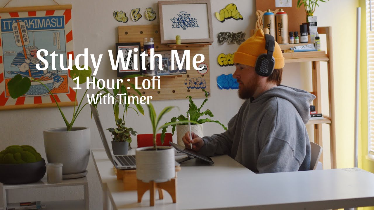 1 HOUR STUDY WITH ME : LoFi Chill 🎹Study Background Music, No Breaks ...