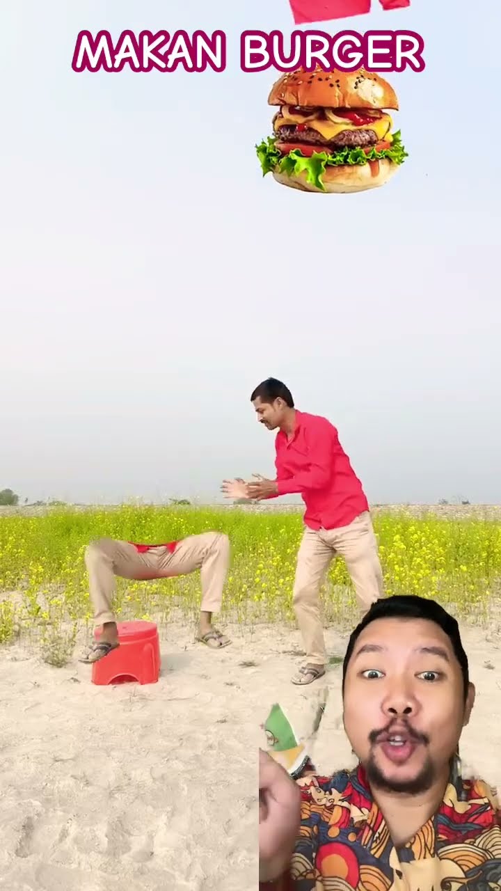 TANGKAP KAKI MAKAN BURGER!!!?? #funny #comedy #vfx