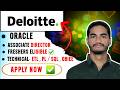 Deloitte Hiring Associate Director – ETL (ODI), PL/SQL, OBIEE | Hyderabad | Oracle Jobs