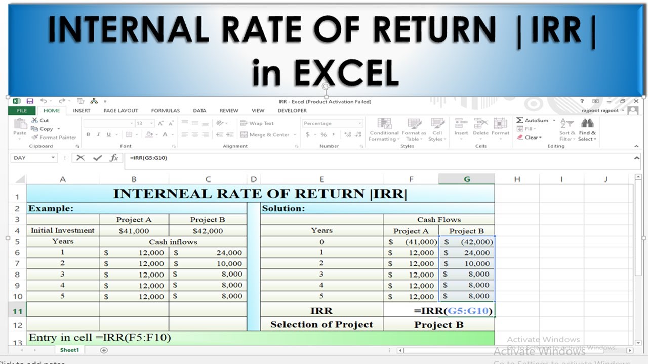 Программа return. Internal rate of Return формула irr excel. Irr Formula in excel. Return в экселе. How to calculate irr.