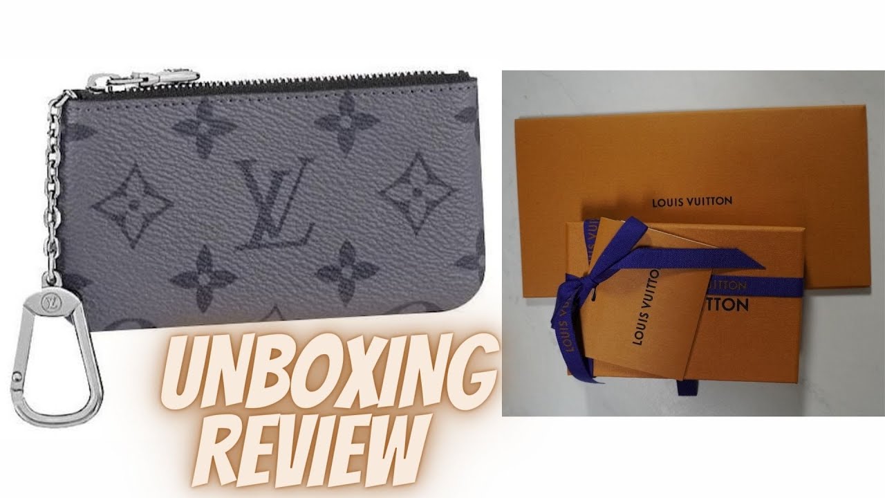 LOUIS VUITTON Pochette Cles Key Pouch Monogram Eclipse Reverse Purse Card  Wallet