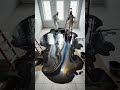 Insane Bathroom Makeover with Metallic Epoxy (Satisfying!) #shorts
