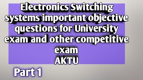 Electronic Switching system mcq