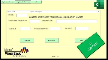 Control de Entradas y Salidas con Formulario y Macros