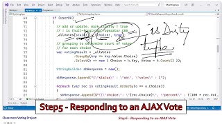 Step5 - Responding to an AJAX Vote | C# Console Project on Voting App