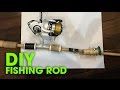 How To Make a DIY Fishing ROD - اصنع صنارة صيد من الخيزران من قطعتين -