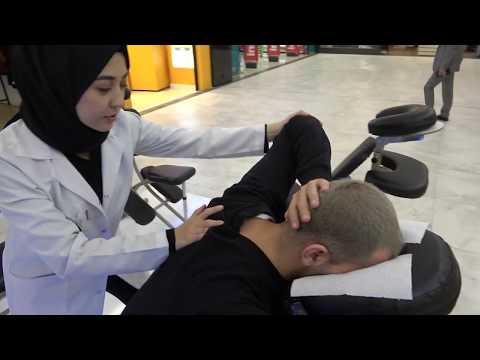ASMR Female Physiotherapist Chair Massage | Back Massage | Face Massage | Body Massage
